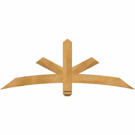 Ekena Millwork Alberta Rough Sawn Timber Gable Bracket, Western Red Cedar, 60"W x 22"H x 2"D x 4"F, 9/12 Pitch GBW060X22X0204ALB00RWR